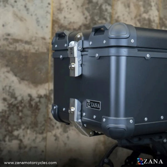 ZANA Top Box Aluminium With Back Rest Cushion For Harley Davidson X440 (35Ltr) R-flat Black - ZI-TB-003