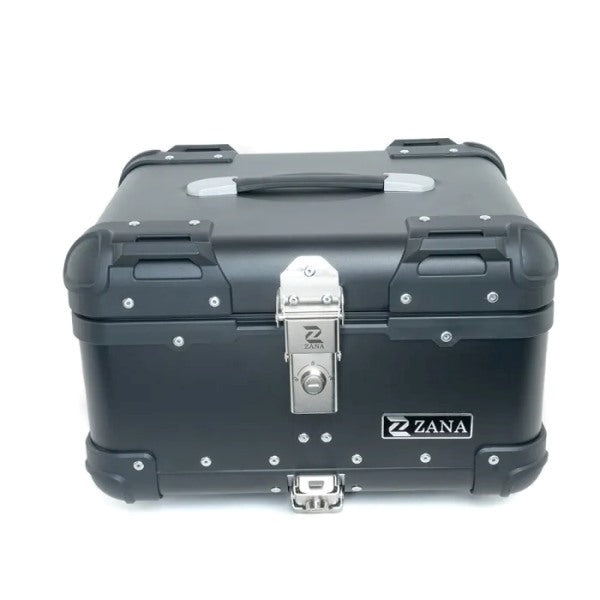 ZANA Top Box Aluminium With Back Rest Cushion For Harley Davidson X440 (35Ltr) R-flat Black - ZI-TB-003