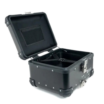 ZANA Top Box Aluminium With Back Rest Cushion For Harley Davidson X440 (35Ltr) R-flat Black - ZI-TB-003