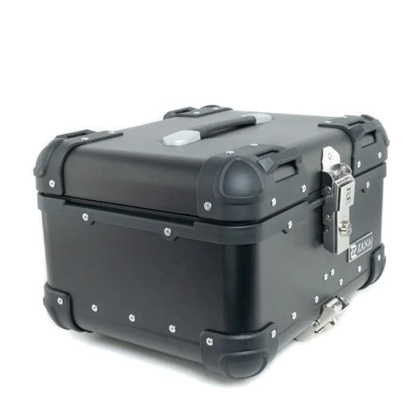 ZANA Top Box Aluminium With Back Rest Cushion For Harley Davidson X440 (35Ltr) R-flat Black - ZI-TB-003