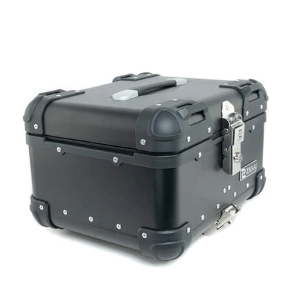 ZANA Top Box Aluminium With Back Rest Cushion For Harley Davidson X440 (35Ltr) R-flat Black - ZI-TB-003