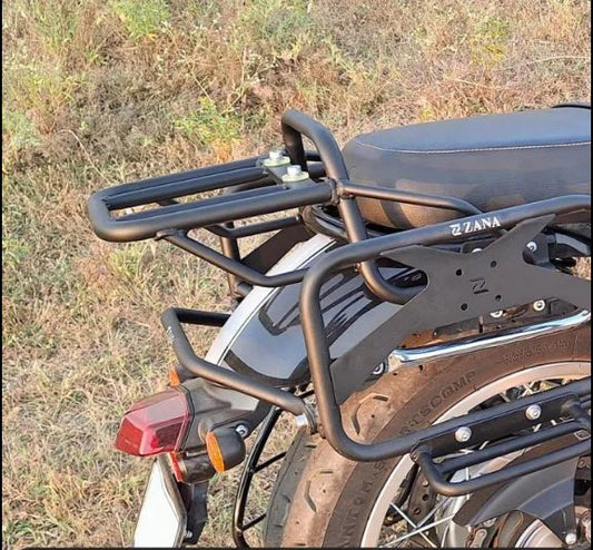 ZANA Top Rack for BSA Goldstar 650 without Plate Compatible with Pillion Backrest (Mild Steel Black Type-2) - ZI-8530