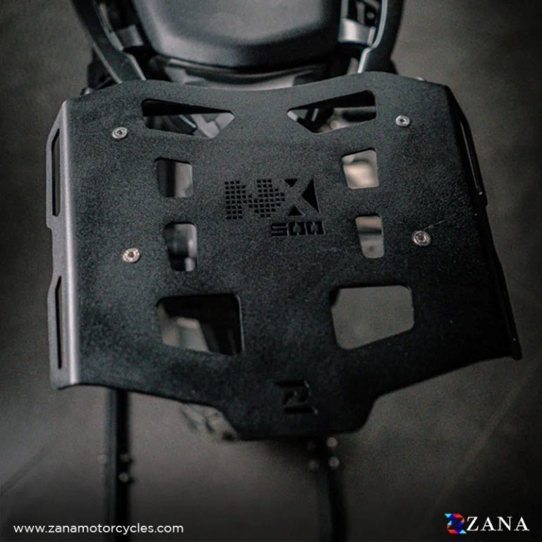 ZANA Top rack with Plate For Honda NX500 (MILD STEEL BLACK) - ZI-8471 - Riders Junction
