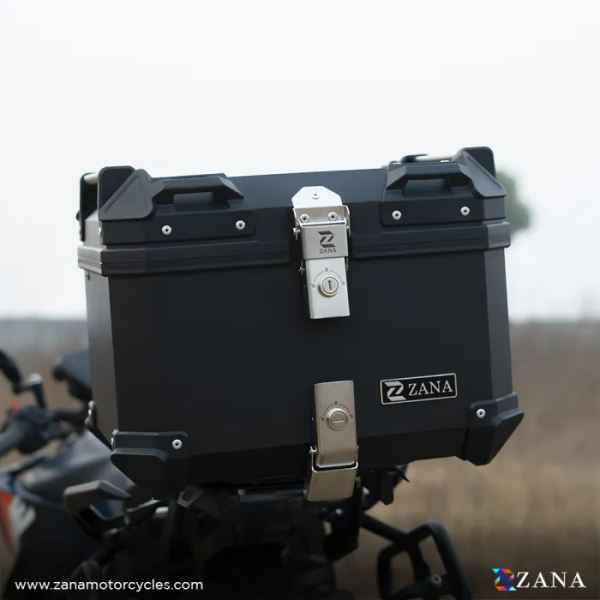 ZANA-Top Box Plastic (45 Ltr) l-flat Black With Back Rest Cushion For BMW R 1300 GS-ZI-TB-014