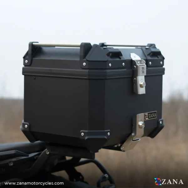 ZANA-Top Box Plastic (45 Ltr) l-flat Black With Back Rest Cushion For BMW R 1300 GS-ZI-TB-014