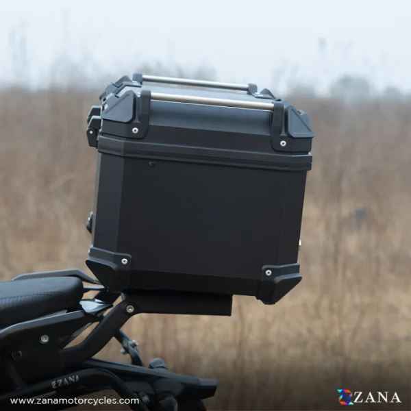 ZANA-Top Box Plastic (45 Ltr) l-flat Black With Back Rest Cushion For BMW R 1300 GS-ZI-TB-014