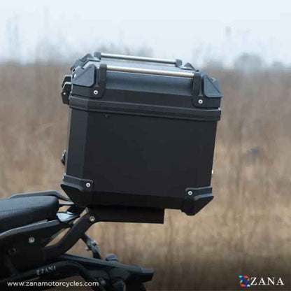 ZANA-Top Box Plastic (45 Ltr) l-flat Black With Back Rest Cushion For BMW R 1300 GS-ZI-TB-014