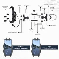 ZANA Universal Mobile Holder with Touch Charger - ZI-PH-003 - Riders Junction