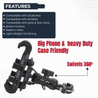 ZANA Universal Mobile Holder with Touch Charger - ZI-PH-003 - Riders Junction