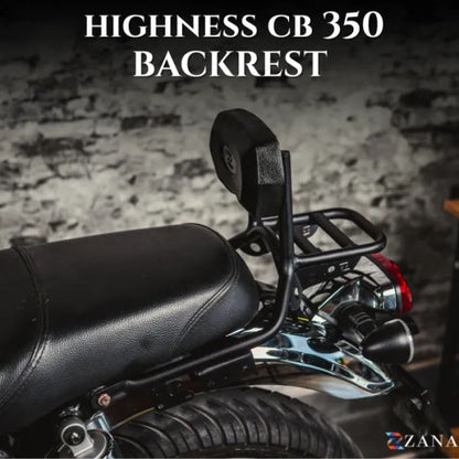 ZANA Backrest Hex Cushion with parcel Shelf For Honda CB 350-ZI- 8636