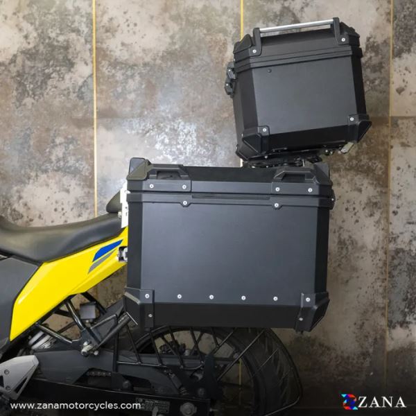 ZANA Panniers( 36 LTR )Aluminium L-Flat Black With Frame For Himalayan 450-ZI-8439 LB