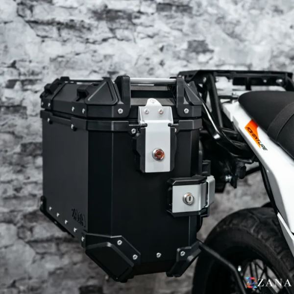 ZANA Panniers (36Ltr) Aluminum L-Flat Black With Frame For KTM ADV 390 2025-ZI-8560LB