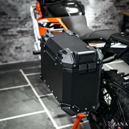ZANA Panniers (36Ltr) Aluminum L-Flat Black With Frame For KTM ADV 390 2025-ZI-8560LB