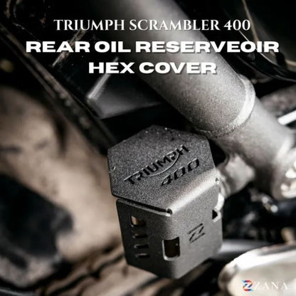 ZANA Rear Oil Reservoir Hex Cover Aluminum For Scrambler 400 X-ZI-8577