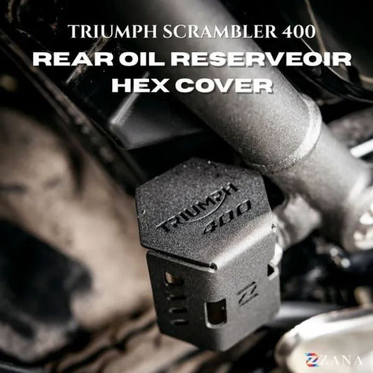 ZANA Rear Oil Reservoir Hex Cover Aluminum For Scrambler 400 X-ZI-8577