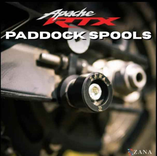 ZANA Rear Paddock Spool Black For TVS Apache RTX 300-ZI-8739