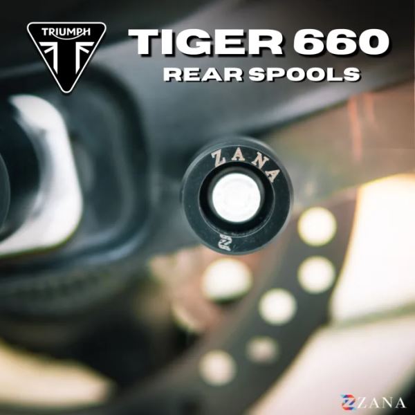ZANA Rear Paddock Spool Black For Triumph Tiger 660-ZI-8228