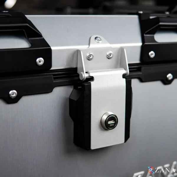 ZANA Top Box Aluminium Silver (45ltr) L-Flat With Back Rest Cushion For BMW R1300 GS-ZI-TB-011