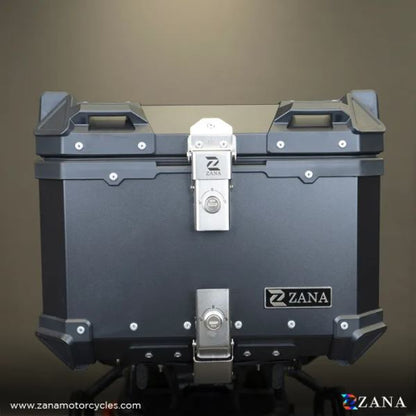 ZANA Top Box Aluminium (55ltr) L-Flat Black With Back Rest Cushion for BMW R 1300 GS ZI-TB-012