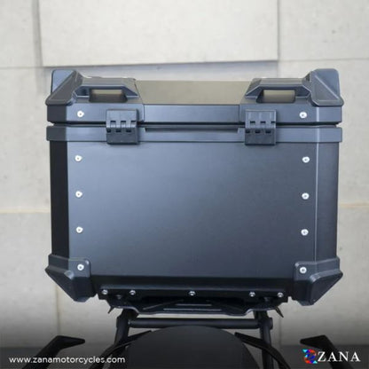 ZANA Top Box Aluminium (55ltr) L-Flat Black With Back Rest Cushion for BMW R 1300 GS ZI-TB-012