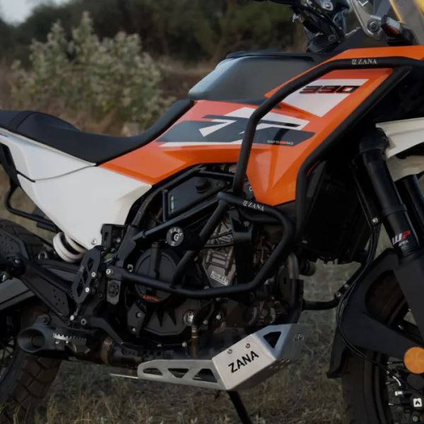 ZANA Upper & Lower Crash Guard Set ( Black ) For KTM ADV 390 2025-ZI-8557 / ZI-8555