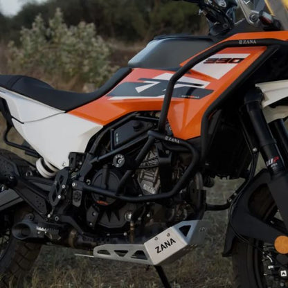 ZANA Upper & Lower Crash Guard Set ( Black ) For KTM ADV 390 2025-ZI-8557 / ZI-8555