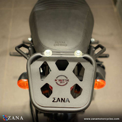 Top Rack With Plate W-1 Compatible With Pillion Backrest For Royal Enfield Hunter 350 - ZI-8268 - Riders Junction