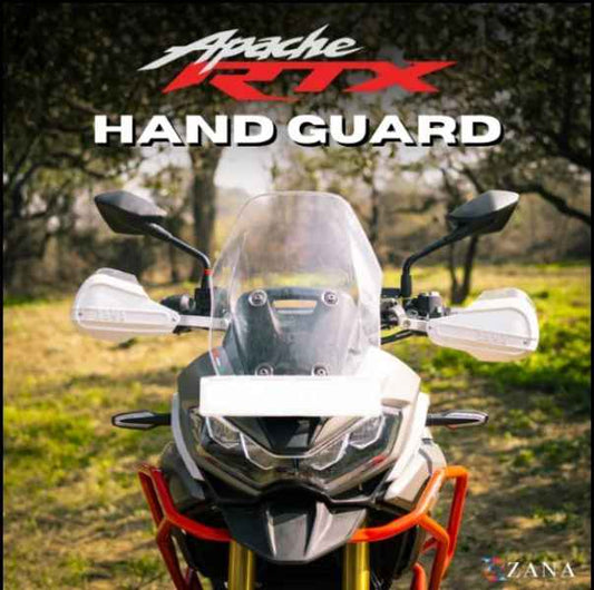 Zana-Aigis Hand Guard For TVS Apache RTX 300 (White)-ZI-8622 WW