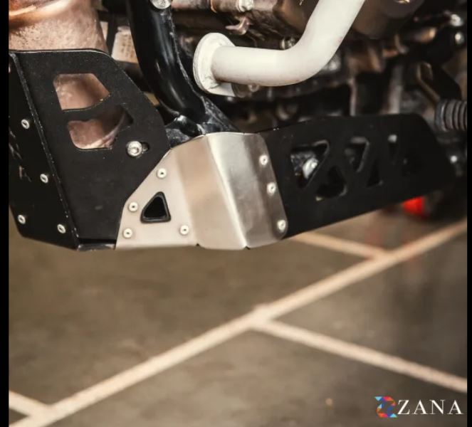 Zana-Bash Plate Aluminum Black &amp; Silver For X-Pulse 210-ZI-8605