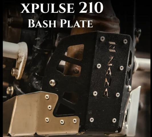 Zana-Bash Plate Aluminum Black & Silver For X-Pulse 210-ZI-8605