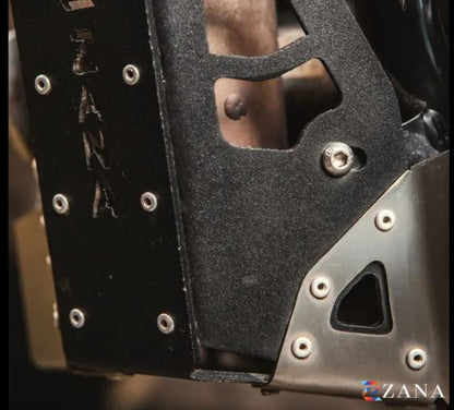 Zana-Bash Plate Aluminum Black &amp; Silver For X-Pulse 210-ZI-8605