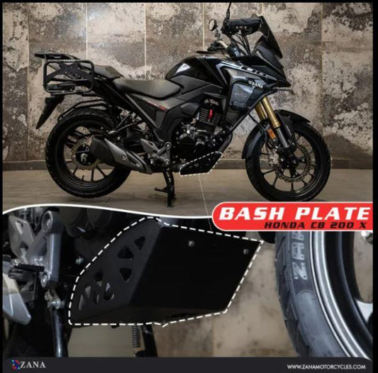 Zana-Bash Plate For Honda CB200X (Black)-ZI-8503