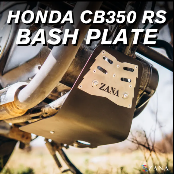 Zana-Bash Plate For Honda CB350 RS (Aluminum, Black )-ZI-8260