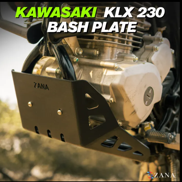 Zana-Bash Plate For Kawasaki KLX 230 ( Aluminum, Black )-ZI-8726