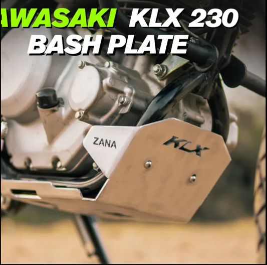 Zana-Bash Plate For Kawasaki KLX 230 ( Aluminum, Silver )-ZI-8727