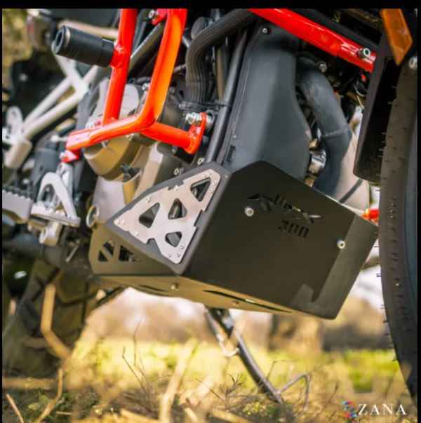 Zana-Bash Plate For TVS Apache RTX 300 (Aluminum, Black)-ZI-8719