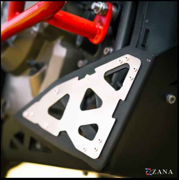 Zana-Bash Plate For TVS Apache RTX 300 (Aluminum, Black)-ZI-8719