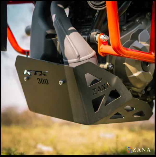 Zana-Bash Plate For TVS Apache RTX 300 (Aluminum, Black)-ZI-8719