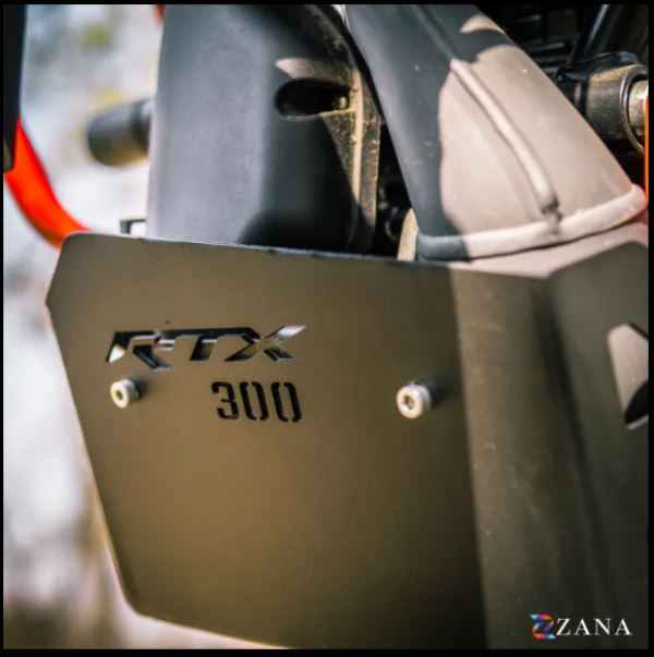 Zana-Bash Plate For TVS Apache RTX 300 (Aluminum, Black)-ZI-8719