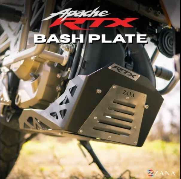 Zana-Bash Plate For TVS Apache RTX 300 (MS, Black)-ZI-8720
