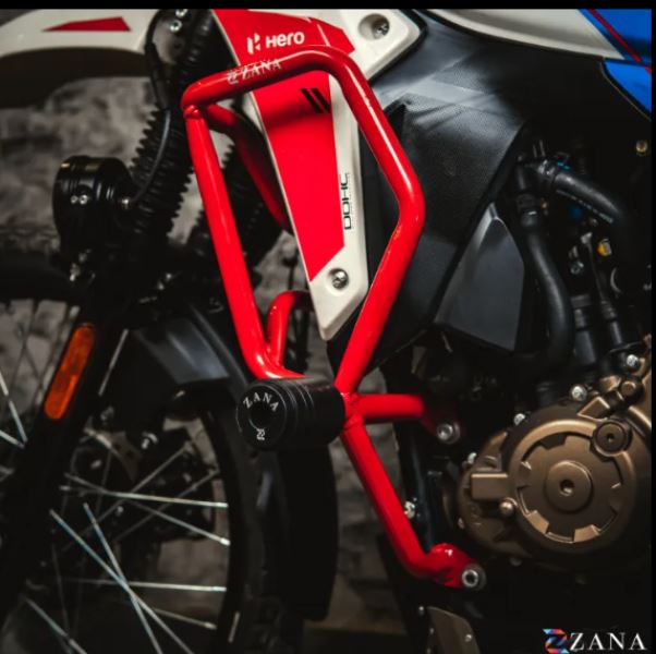 Zana-Crash Guard With Slider Glossy Red For X-Pulse 210-ZI-8594