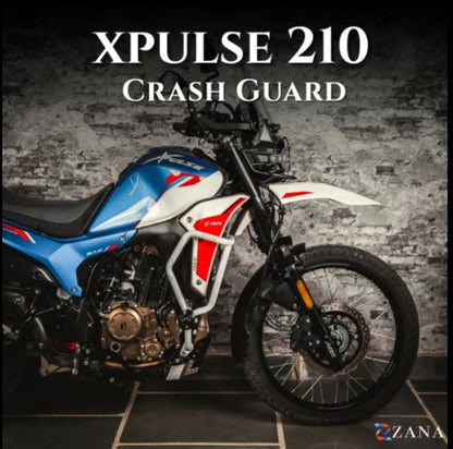 Zana-Crash Guard With Slider Glossy White For X-Pulse 210-ZI-8595
