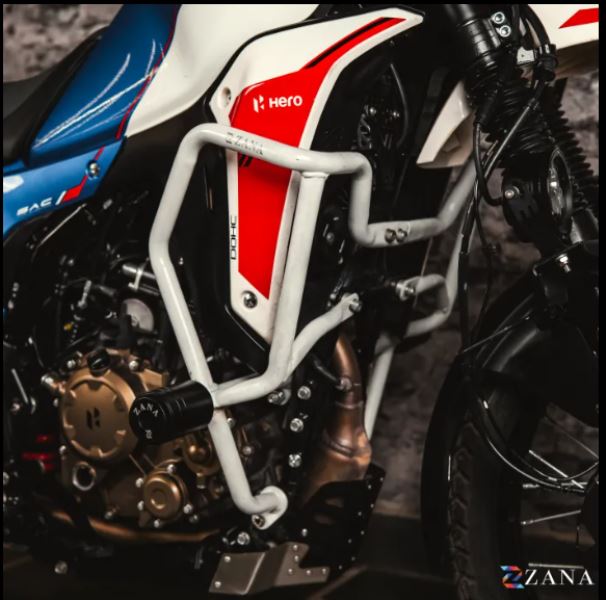 Zana-Crash Guard With Slider Glossy White For X-Pulse 210-ZI-8595