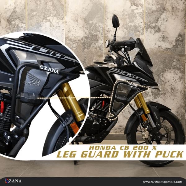 Zana-Crash Guard with Slider Puck For Honda CB200X (Black)-ZI-8504