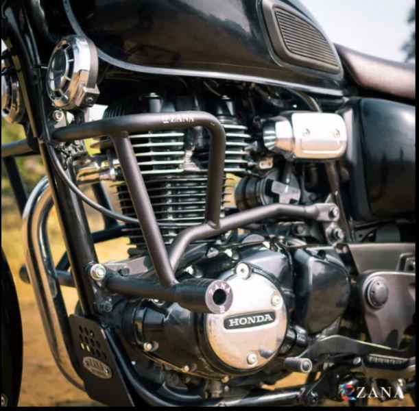 Zana-Crash Guard With Slider For Honda CB 350 2025 (Texture Matt Black)-ZI-8066