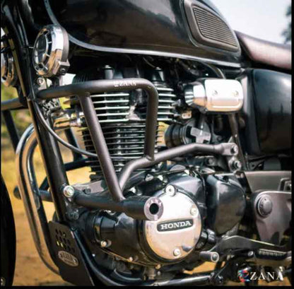 Zana-Crash Guard With Slider For Honda CB 350 2025 (Texture Matt Black)-ZI-8066