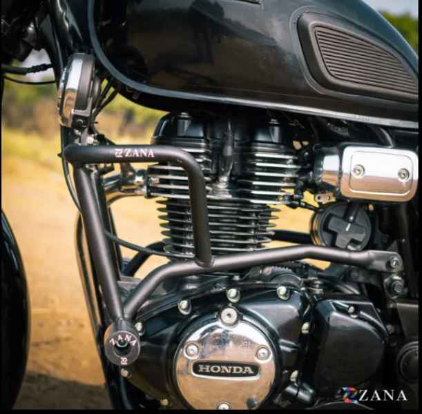 Zana-Crash Guard With Slider For Honda CB 350 2025 (Texture Matt Black)-ZI-8066