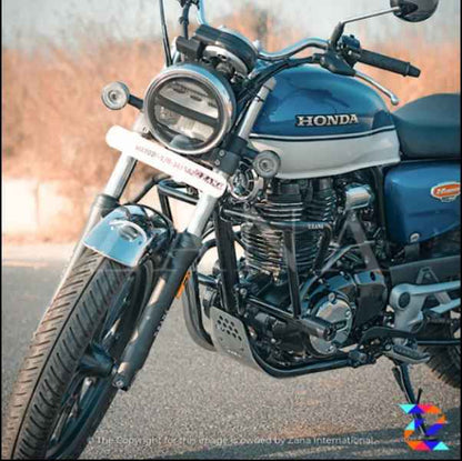 Crash Guard with Slider for HONDA (CB-350,RS-350) Glossy Black- ZANA, ZI-8091