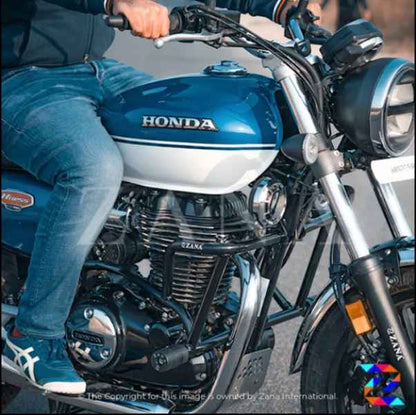 Crash Guard with Slider for HONDA (CB-350,RS-350) Glossy Black- ZANA, ZI-8091