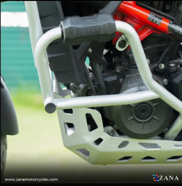Zana-Lower Engine Guard For BMW 310 GS (with Slider ,Silver, Stainless Steel)-ZI-8456